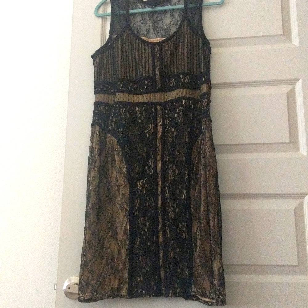 Lane Bryant Nude and Lace Cocktail Dress, Size 20
